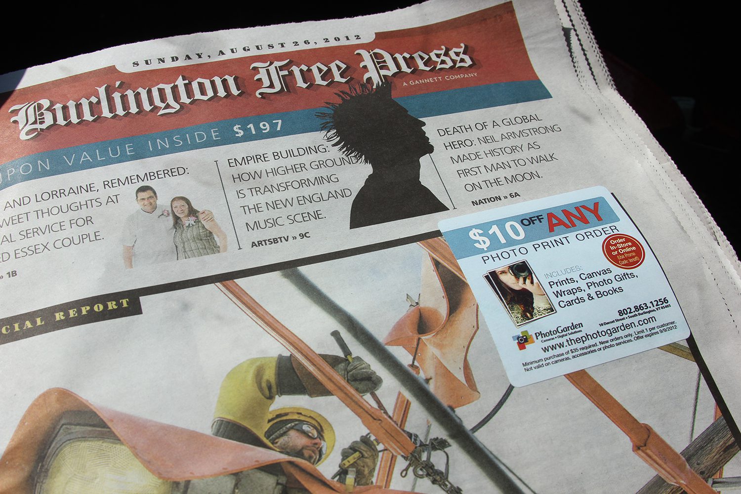 Photogarden ad in the Burlington Free Press