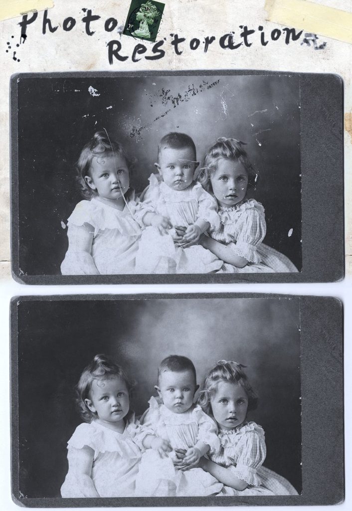 Photo restoration - before & after