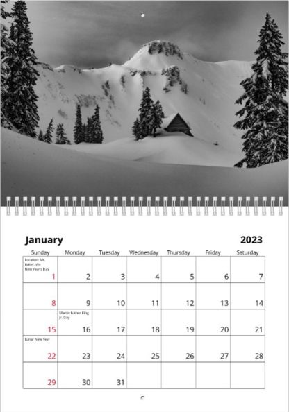 Mt. Baker, Wa – Christopher Lisle 2023 Calendar