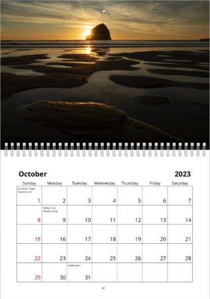 Indian Beach, Or – Christopher Lisle 2023 Calendar